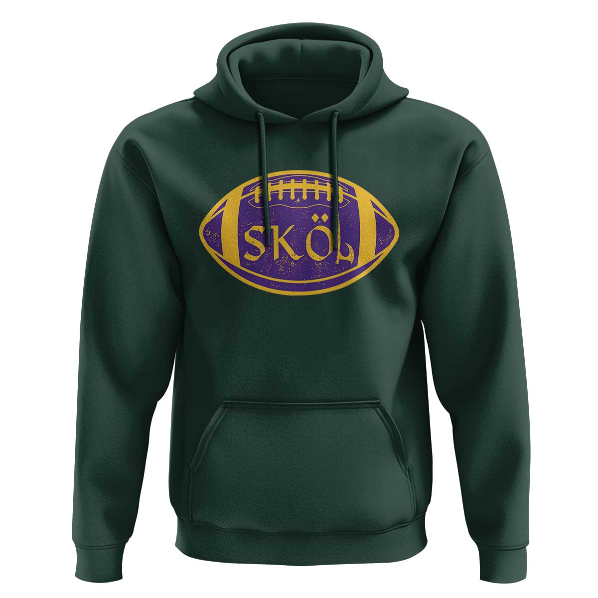 Skol Football Hoodie Retro Nordic Scandinavian Warrior Vikings Axe - Wonder Print Shop