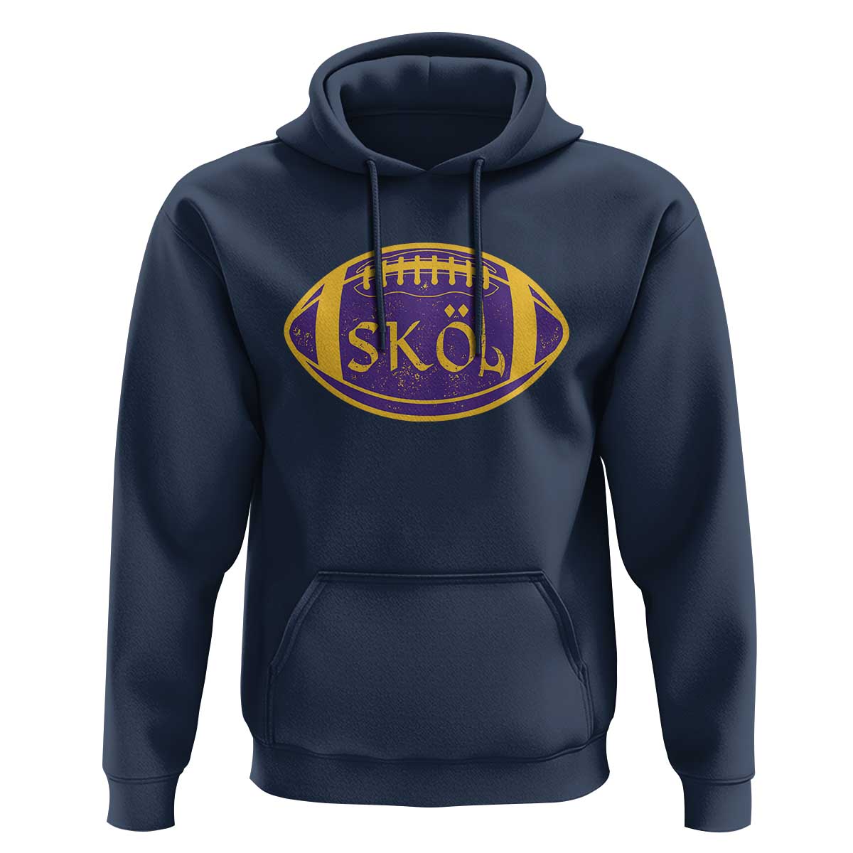 Skol Football Hoodie Retro Nordic Scandinavian Warrior Vikings Axe - Wonder Print Shop