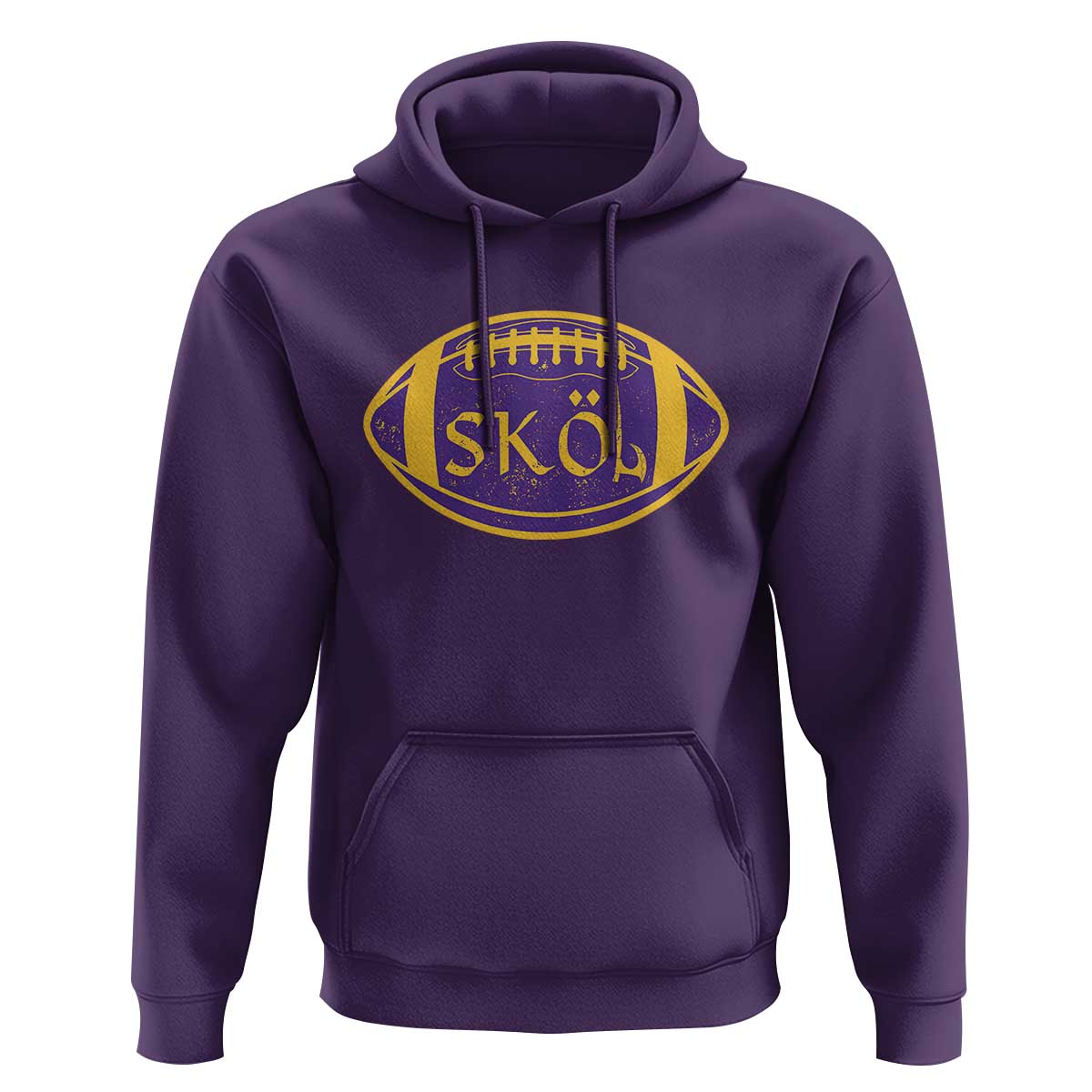 Skol Football Hoodie Retro Nordic Scandinavian Warrior Vikings Axe - Wonder Print Shop