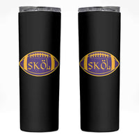 Skol Football Skinny Tumbler Retro Nordic Scandinavian Warrior Vikings Axe - Wonder Print Shop