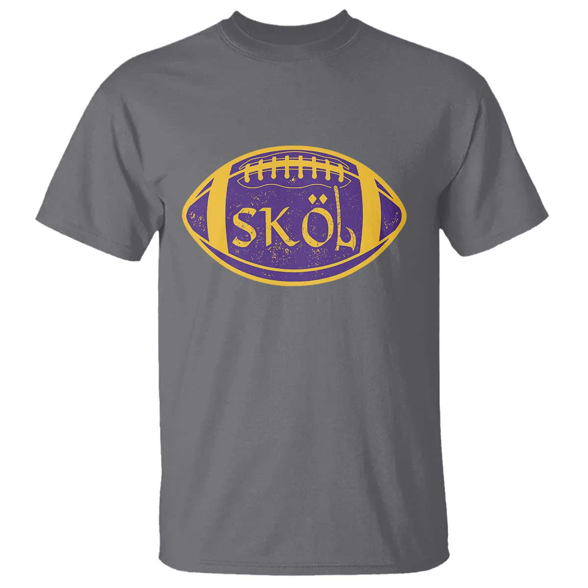 Skol Football T Shirt Retro Nordic Scandinavian Warrior Vikings Axe - Wonder Print Shop