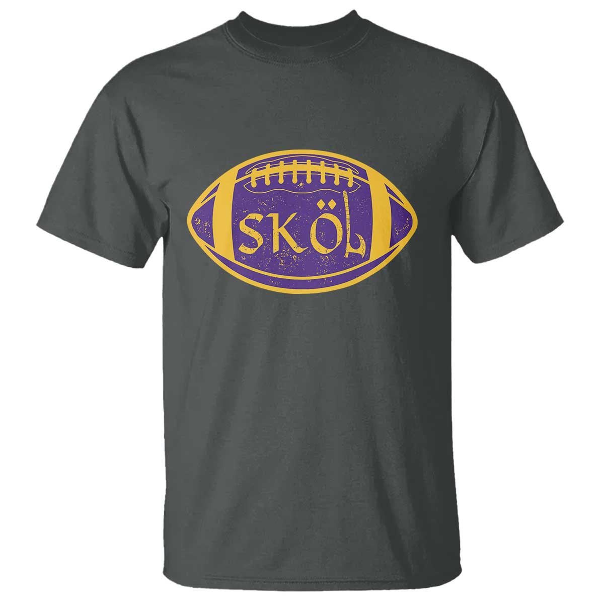 Skol Football T Shirt Retro Nordic Scandinavian Warrior Vikings Axe - Wonder Print Shop