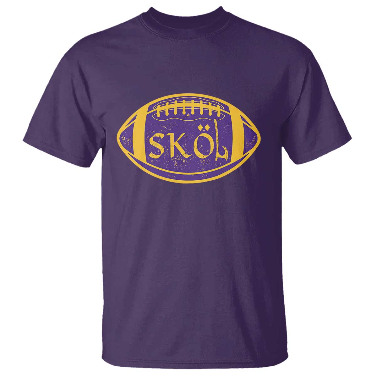 Skol Football T Shirt Retro Nordic Scandinavian Warrior Vikings Axe - Wonder Print Shop