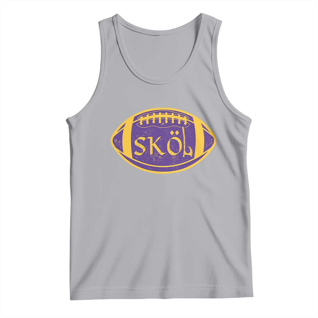 Skol Football Tank Top Retro Nordic Scandinavian Warrior Vikings Axe - Wonder Print Shop