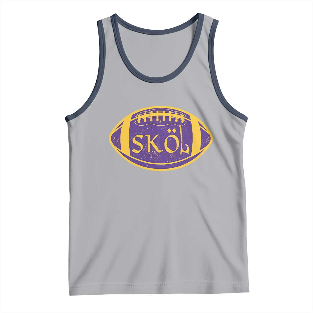 Skol Football Tank Top Retro Nordic Scandinavian Warrior Vikings Axe - Wonder Print Shop
