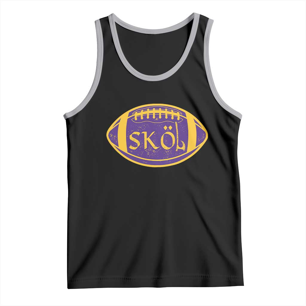 Skol Football Tank Top Retro Nordic Scandinavian Warrior Vikings Axe - Wonder Print Shop