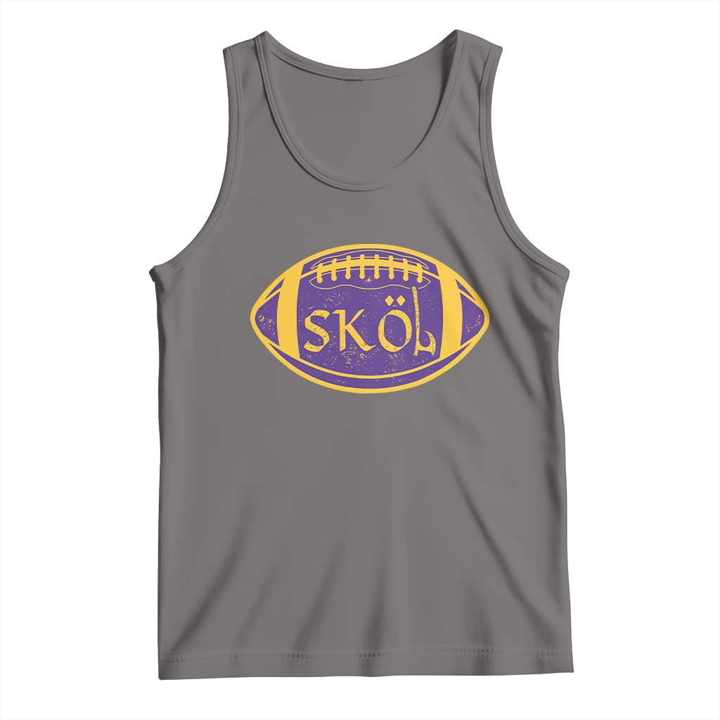 Skol Football Tank Top Retro Nordic Scandinavian Warrior Vikings Axe - Wonder Print Shop
