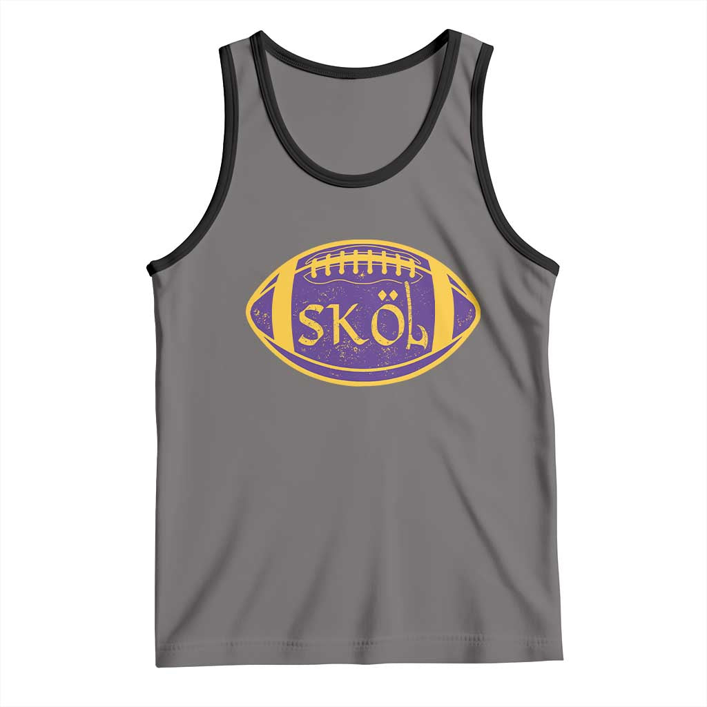Skol Football Tank Top Retro Nordic Scandinavian Warrior Vikings Axe - Wonder Print Shop