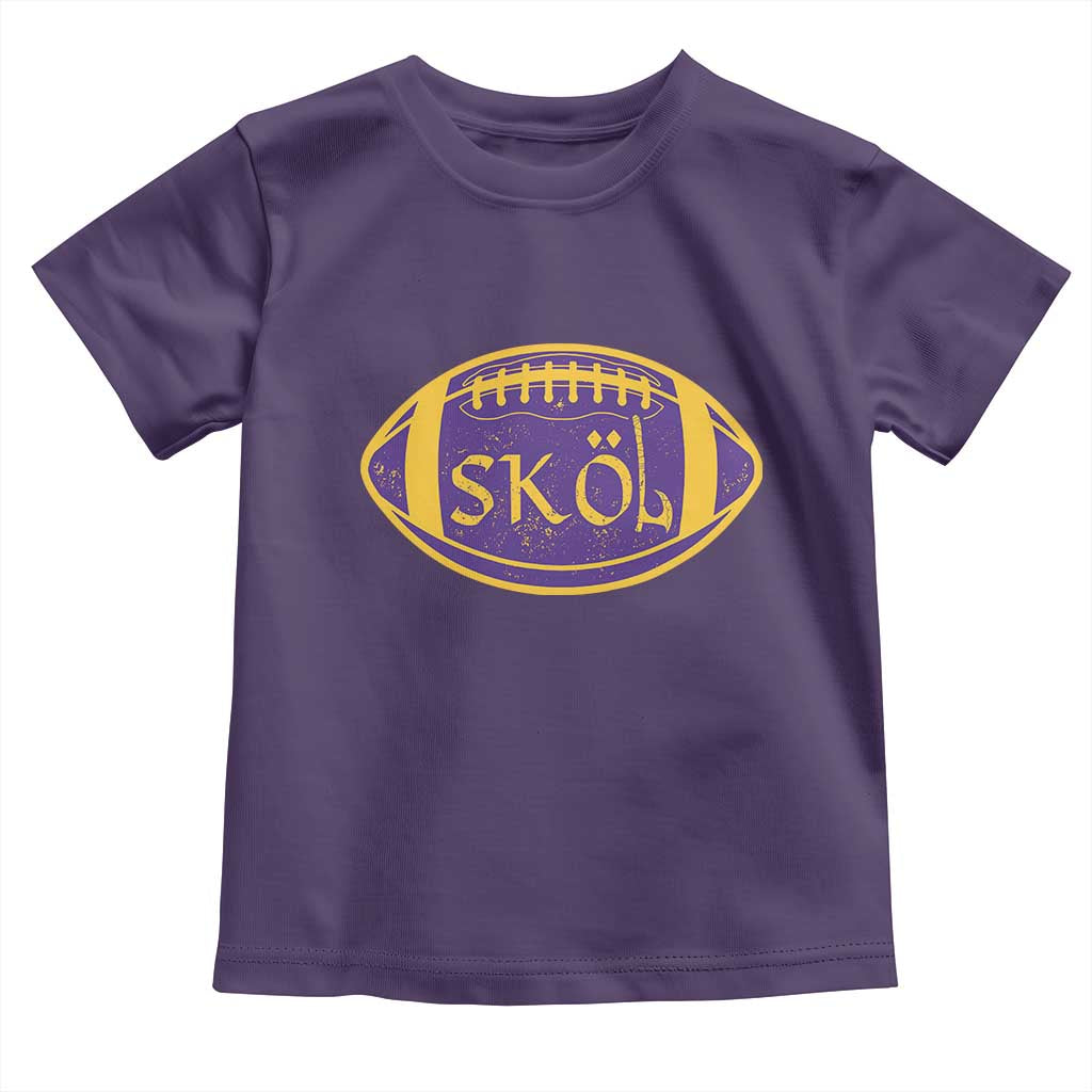 Skol Football Toddler T Shirt Retro Nordic Scandinavian Warrior Vikings Axe - Wonder Print Shop