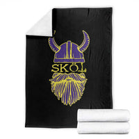 Skol Nordic Scandinavian Warrior Viking Helmet Throw Blanket - Wonder Print Shop