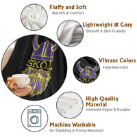 Skol Nordic Scandinavian Warrior Viking Helmet Throw Blanket - Wonder Print Shop