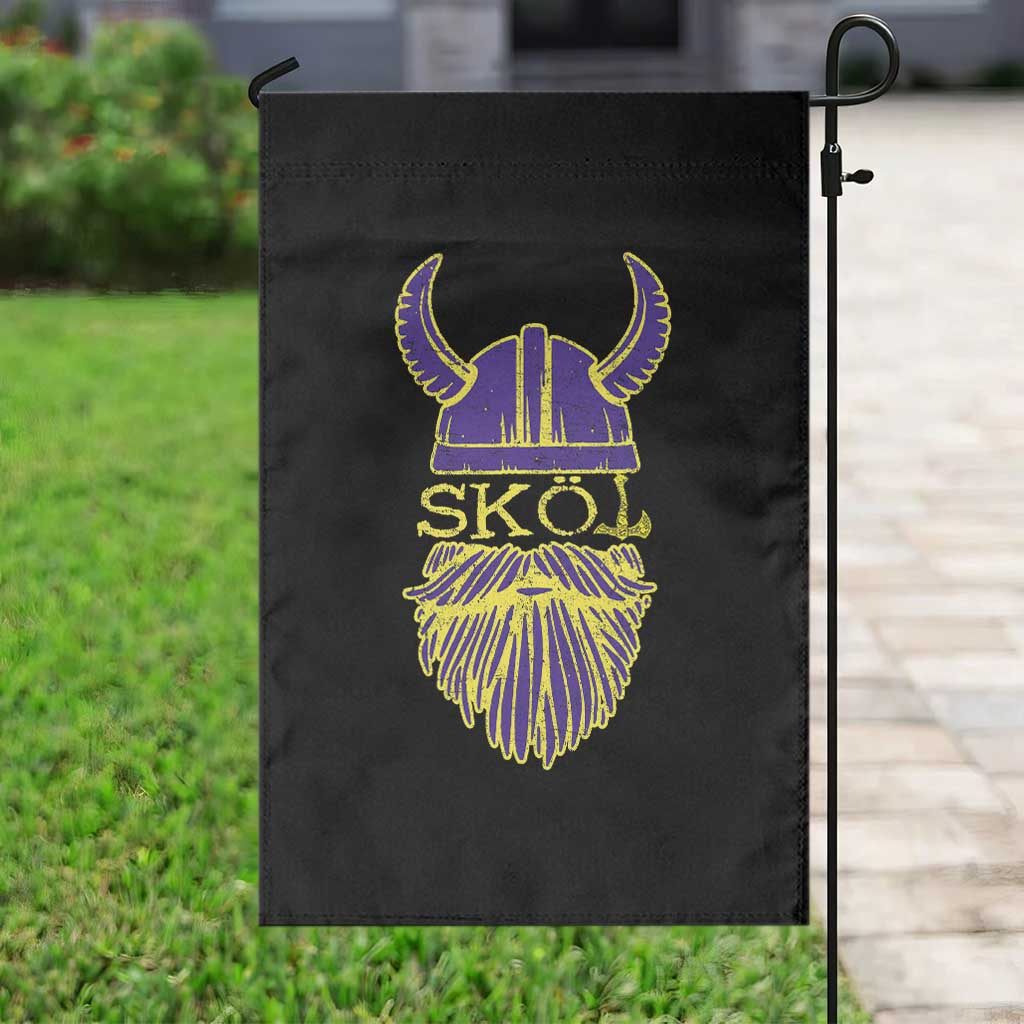 Skol Nordic Scandinavian Warrior Viking Helmet Garden Flag - Wonder Print Shop