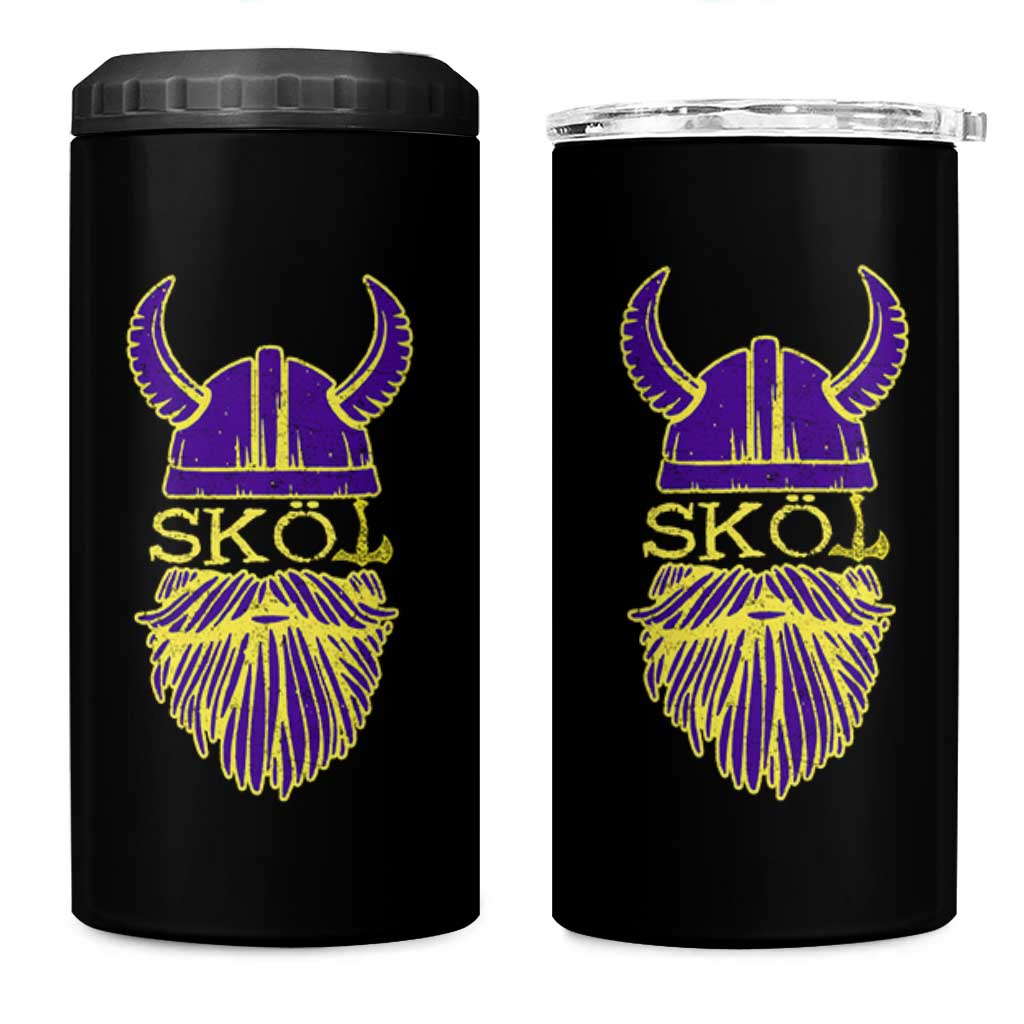 Skol Nordic Scandinavian Warrior Viking Helmet 4 in 1 Can Cooler Tumbler - Wonder Print Shop
