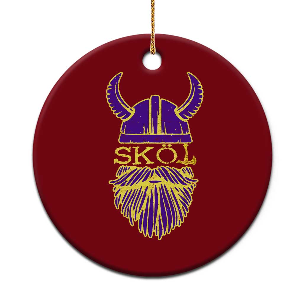 Skol Nordic Scandinavian Warrior Viking Helmet Ceramic Ornament - Wonder Print Shop