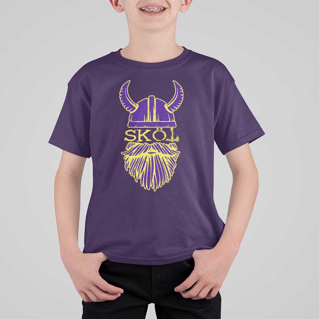 Skol Nordic Scandinavian Warrior Viking Helmet T Shirt For Kid - Wonder Print Shop