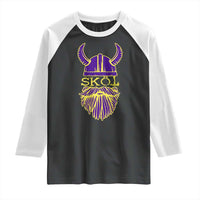 Skol Nordic Scandinavian Warrior Viking Helmet Raglan Shirt - Wonder Print Shop