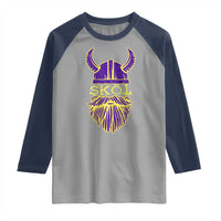 Skol Nordic Scandinavian Warrior Viking Helmet Raglan Shirt - Wonder Print Shop