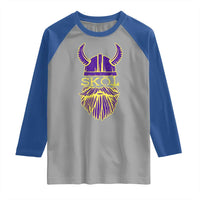 Skol Nordic Scandinavian Warrior Viking Helmet Raglan Shirt - Wonder Print Shop