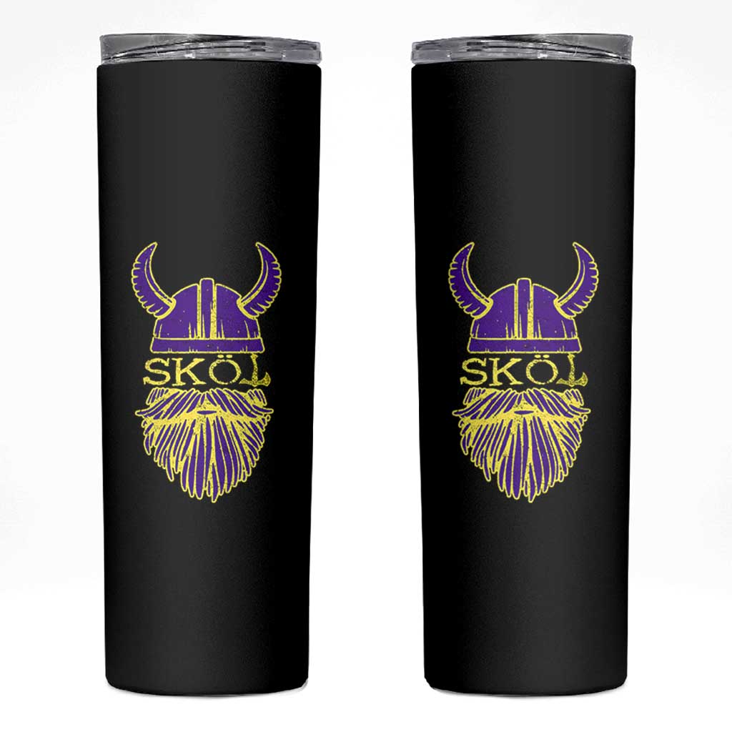 Skol Nordic Scandinavian Warrior Viking Helmet Skinny Tumbler - Wonder Print Shop