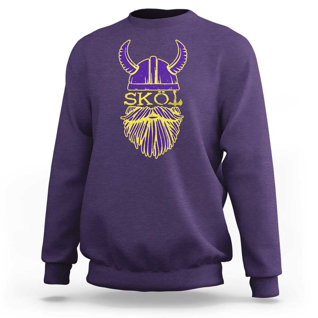 Skol Nordic Scandinavian Warrior Viking Helmet Sweatshirt - Wonder Print Shop