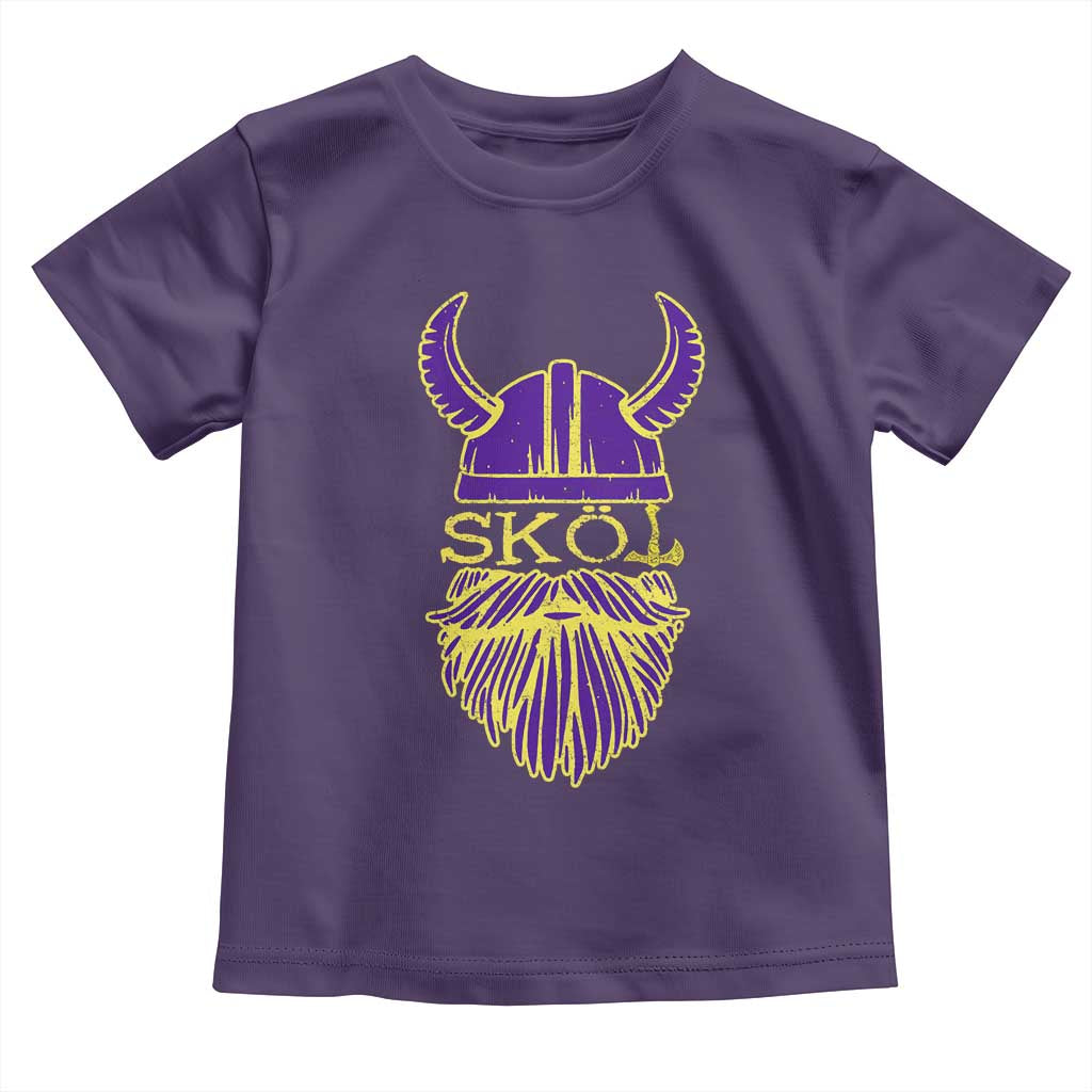 Skol Nordic Scandinavian Warrior Viking Helmet Toddler T Shirt - Wonder Print Shop