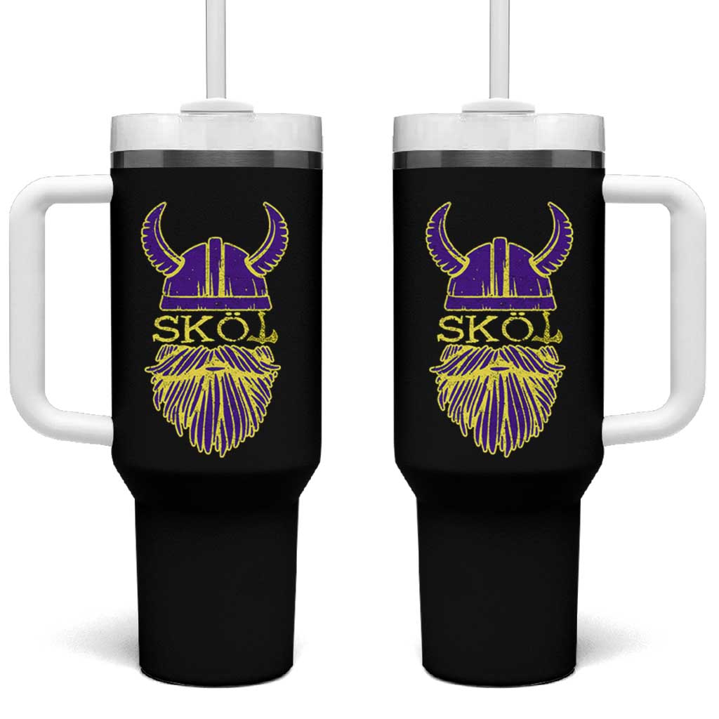 Skol Nordic Scandinavian Warrior Viking Helmet Tumbler With Handle - Wonder Print Shop