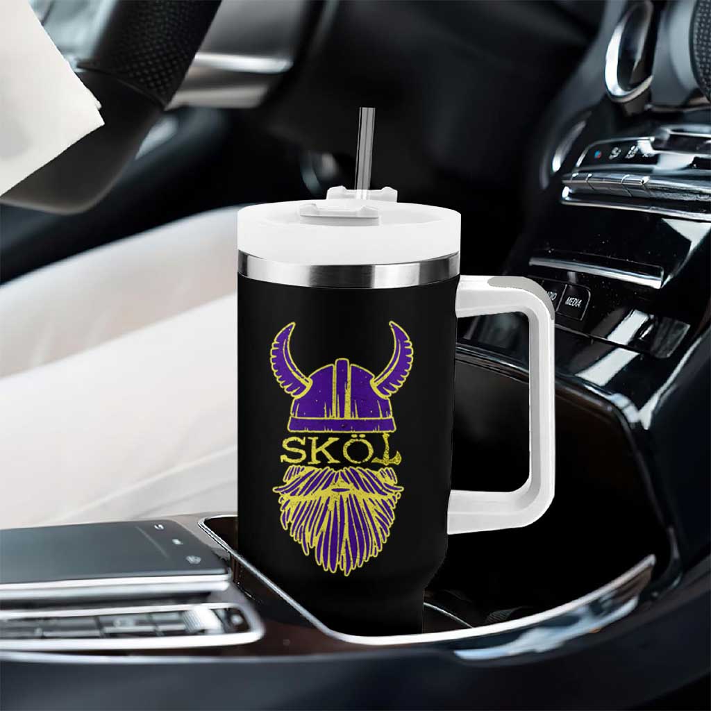 Skol Nordic Scandinavian Warrior Viking Helmet Tumbler With Handle - Wonder Print Shop