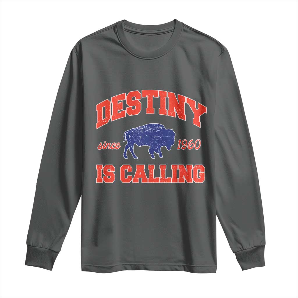 Buffalo Fan Long Sleeve Shirt Vintage Destiny is Calling Victory Monday - Wonder Print Shop