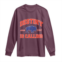 Buffalo Fan Long Sleeve Shirt Vintage Destiny is Calling Victory Monday - Wonder Print Shop