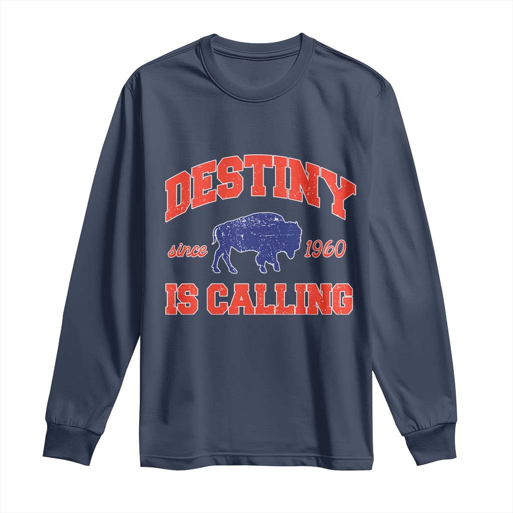 Buffalo Fan Long Sleeve Shirt Vintage Destiny is Calling Victory Monday - Wonder Print Shop