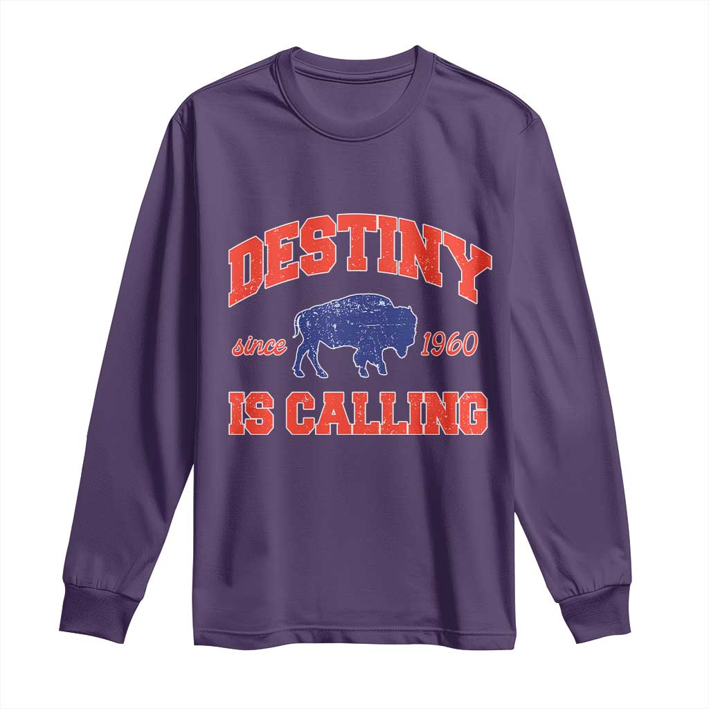 Buffalo Fan Long Sleeve Shirt Vintage Destiny is Calling Victory Monday - Wonder Print Shop
