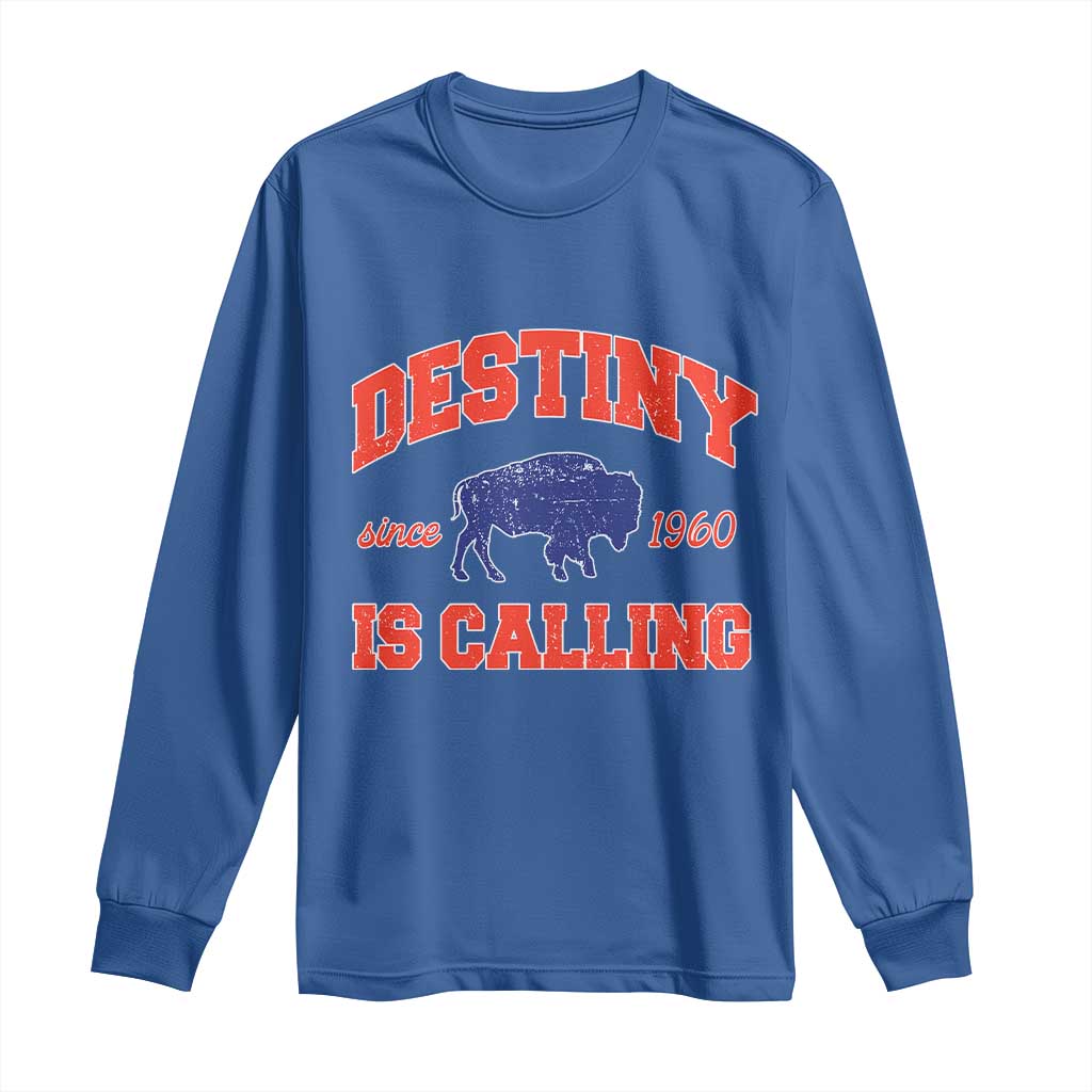 Buffalo Fan Long Sleeve Shirt Vintage Destiny is Calling Victory Monday - Wonder Print Shop