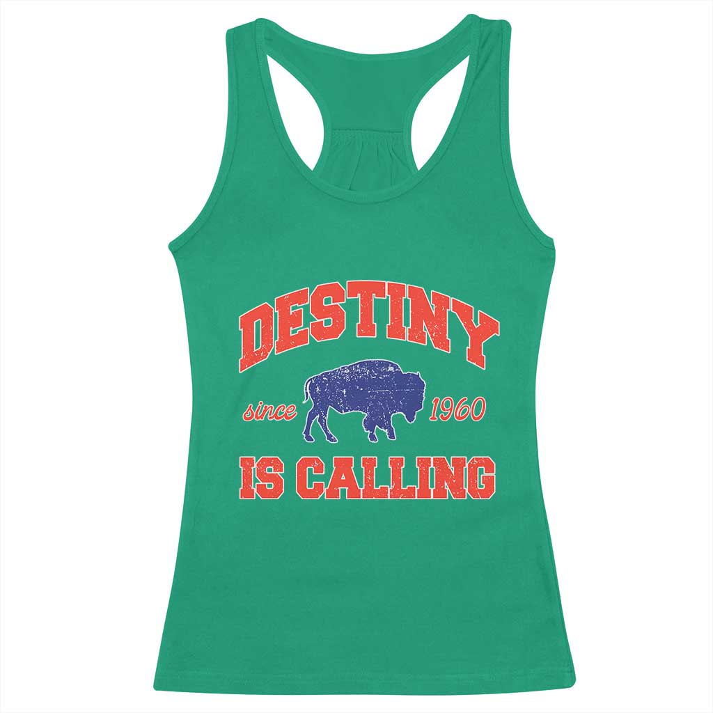 Buffalo Fan Racerback Tank Top Vintage Destiny is Calling Victory Monday - Wonder Print Shop