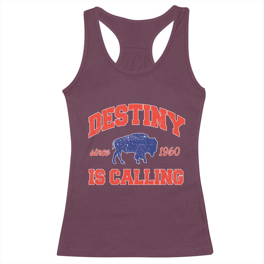 Buffalo Fan Racerback Tank Top Vintage Destiny is Calling Victory Monday - Wonder Print Shop