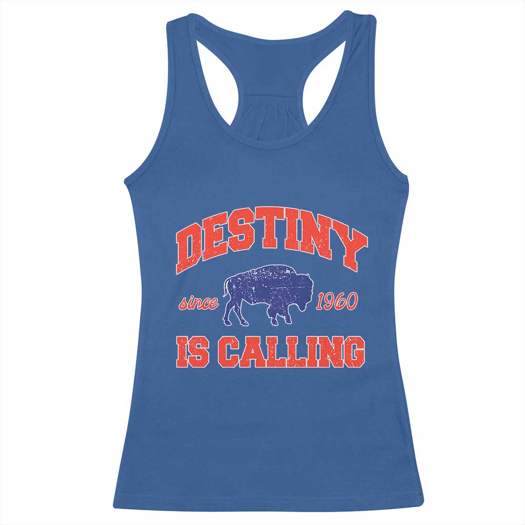 Buffalo Fan Racerback Tank Top Vintage Destiny is Calling Victory Monday - Wonder Print Shop