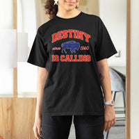 Buffalo Fan T Shirt For Women Vintage Destiny is Calling Victory Monday - Wonder Print Shop