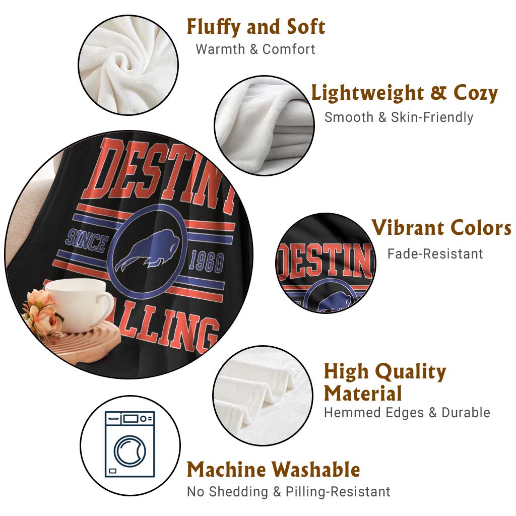 Buffalo Football Throw Blanket Funny Vintage 90s Bills Fan - Wonder Print Shop