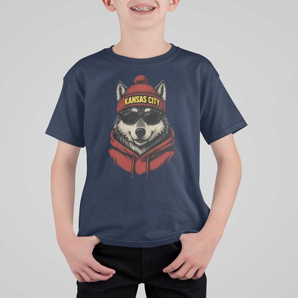 Kansas City T Shirt For Kid Vintage Retro Wolf Mascot - Wonder Print Shop