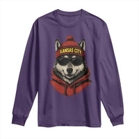 Kansas City Long Sleeve Shirt Vintage Retro Wolf Mascot - Wonder Print Shop