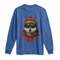 Kansas City Long Sleeve Shirt Vintage Retro Wolf Mascot - Wonder Print Shop