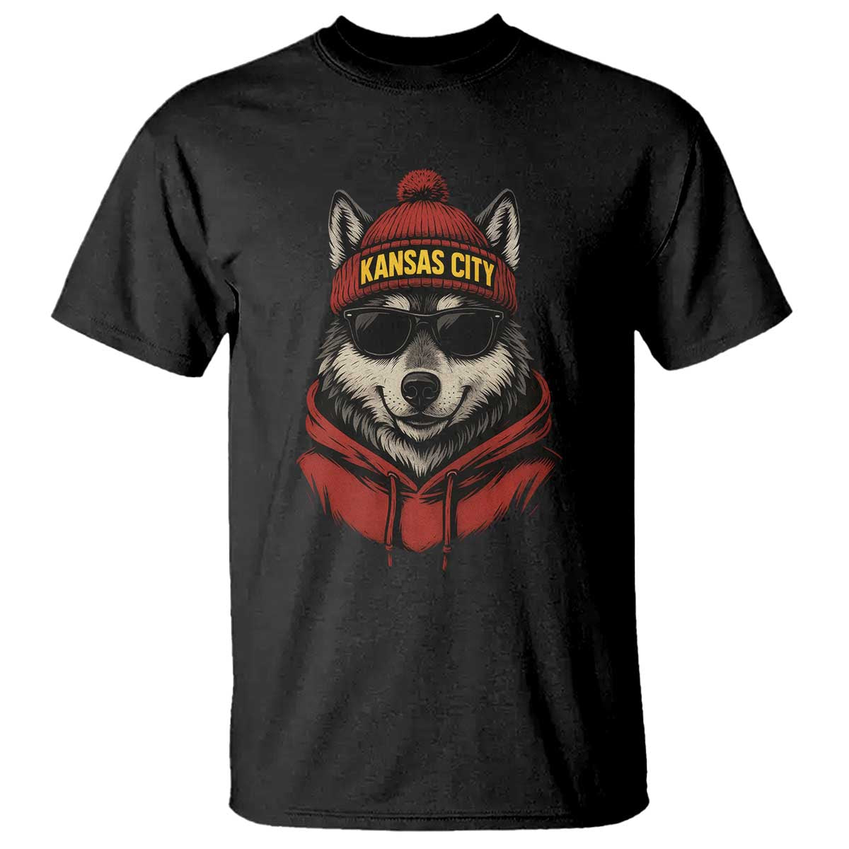 Kansas City T Shirt Vintage Retro Wolf Mascot - Wonder Print Shop