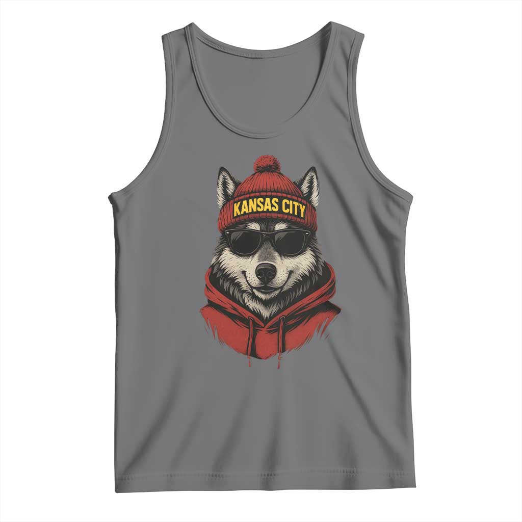 Kansas City Tank Top Vintage Retro Wolf Mascot - Wonder Print Shop