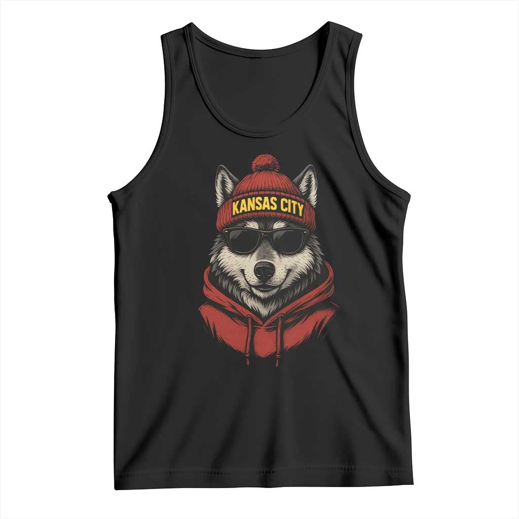 Kansas City Tank Top Vintage Retro Wolf Mascot - Wonder Print Shop