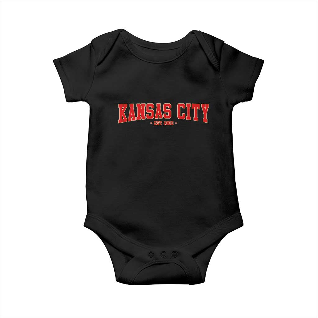 Kansas City Baby Onesie Retro Style 90s Vintage Unisex Varisty - Wonder Print Shop