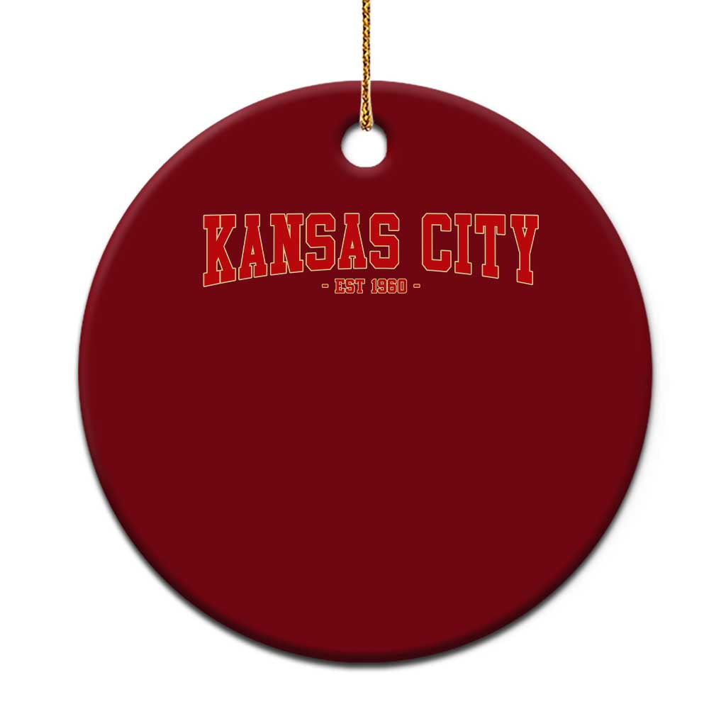 Kansas City Ceramic Ornament Retro Style 90s Vintage Unisex Varisty - Wonder Print Shop