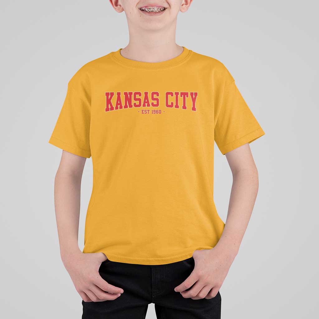Kansas City T Shirt For Kid Retro Style 90s Vintage Unisex Varisty - Wonder Print Shop