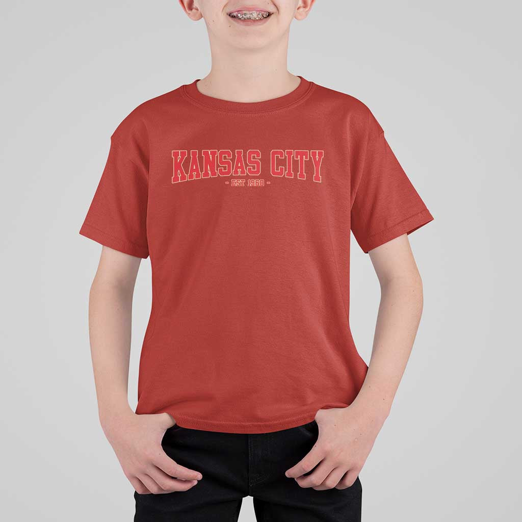 Kansas City T Shirt For Kid Retro Style 90s Vintage Unisex Varisty - Wonder Print Shop