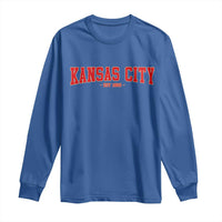 Kansas City Long Sleeve Shirt Retro Style 90s Vintage Unisex Varisty - Wonder Print Shop