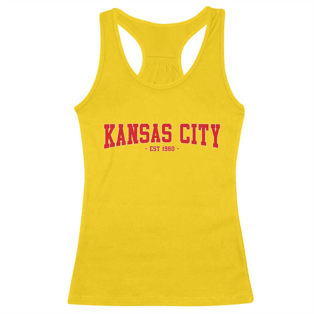 Kansas City Racerback Tank Top Retro Style 90s Vintage Unisex Varisty - Wonder Print Shop