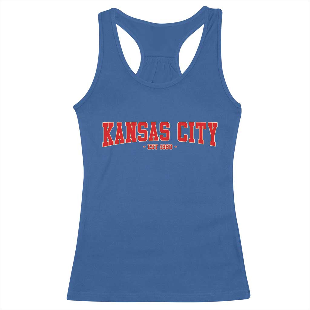 Kansas City Racerback Tank Top Retro Style 90s Vintage Unisex Varisty - Wonder Print Shop